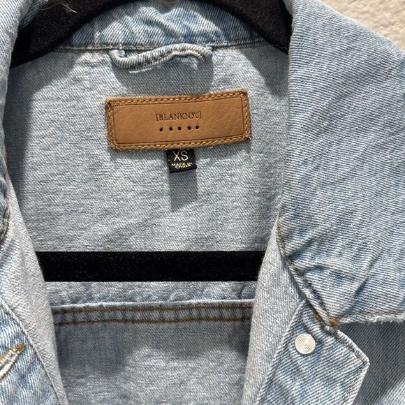 BLANKNYC Organic Cotton Denim Trucker Jacket XS EUC - Picture 3 of 6